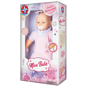 Coleção Ninos - Boneca Bebê Reborn Boca Aberta 50 Cm - Cotiplás 2211