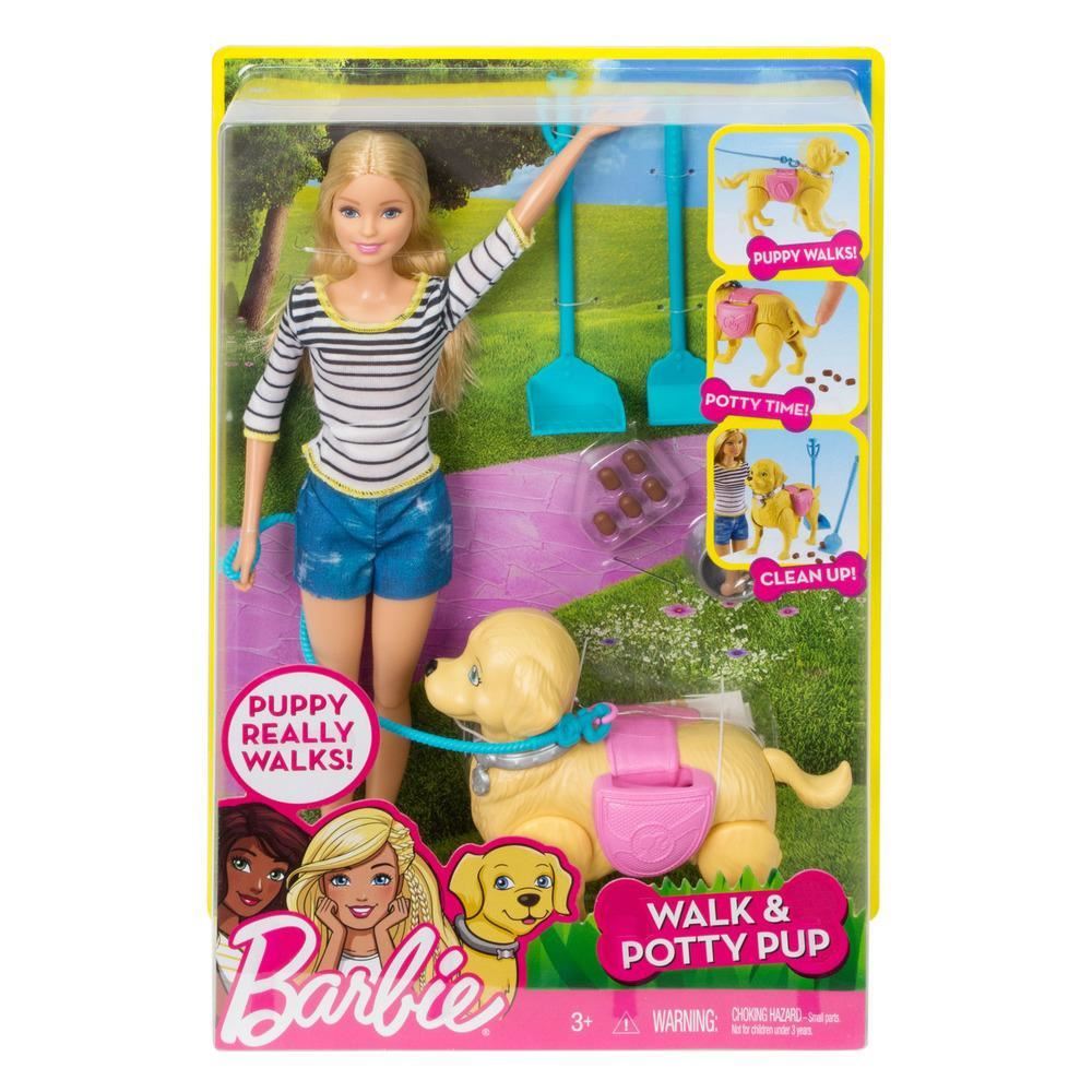Barbie Passeio com o Cachorro - Mattel - Button Shop
