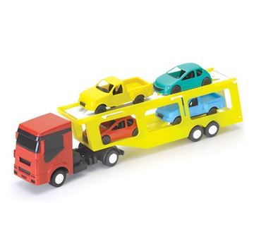 Caminhão Top Truck Cegonha Com Carrinhos App Jogo - Bs Toys