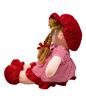 Imagem de Boneca de Pano Vestido Listrado 60cm - Fofy Toys