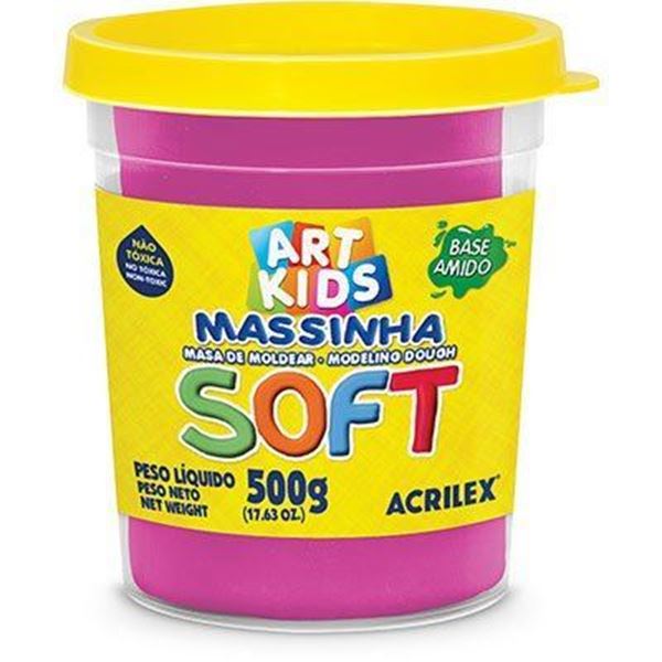 Imagem de Massa Modelar Soft 500g - Cor Rosa Maravilha 107