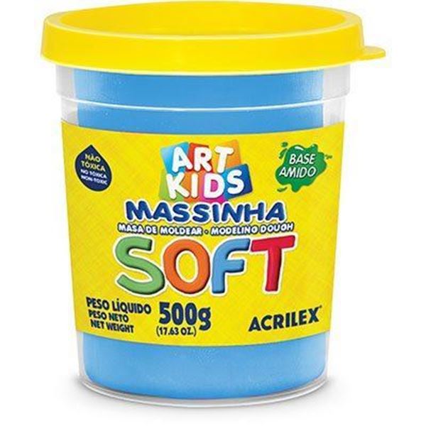 Imagem de Massa Modelar Soft 500g - Cor Azul 109