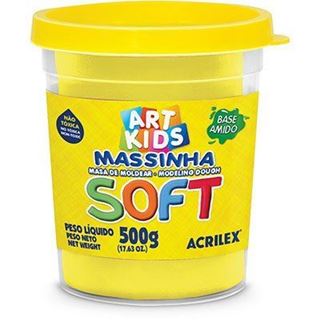 Imagem de Massa Modelar Soft 500g - Cor Amarelo Limão 102