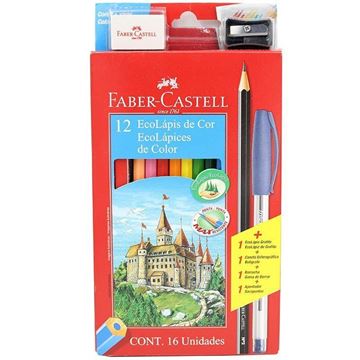 Imagem de KiT Lápis de Cor 16 Unidades - Faber Castell