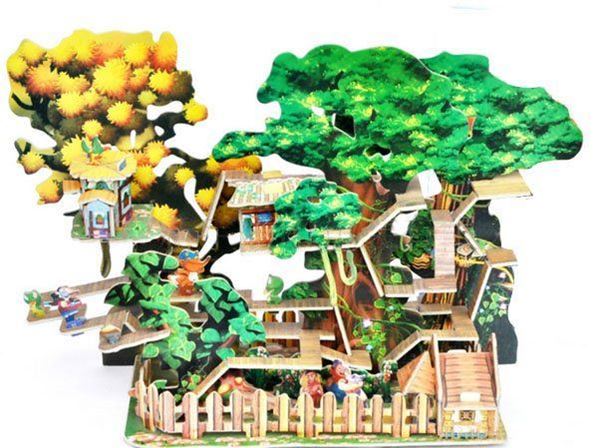 Imagem de Quebra-Cabeça 3D - Casa da Árvore - Chapeuzinho Vermelho