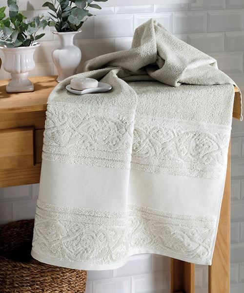 Imagem de Toalha de Lavabo 30cm x 45cm - Jacquard Softart FJ-6650 - Cinza