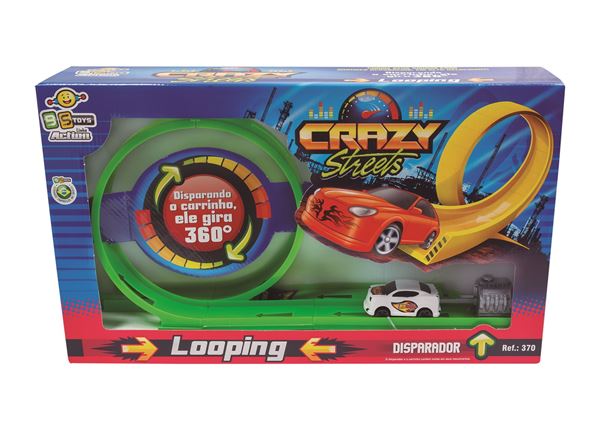 Pista Crazy Streets Com 3 Carrinhos Brinquedo Infantil 192 - Shop