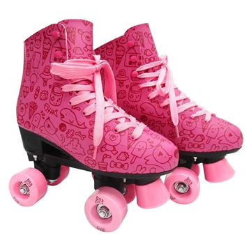 Imagem de Patins Roller Estilo New - Rosa - DM Toys