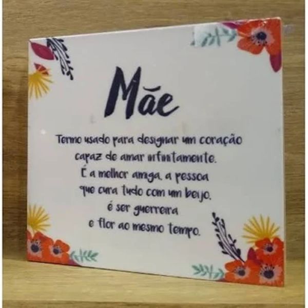 Imagem de Quadro Bloco Cartão Mãe Floral - Geguton