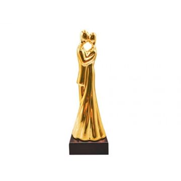 Imagem de Estatueta Casal 35cm - Ouro