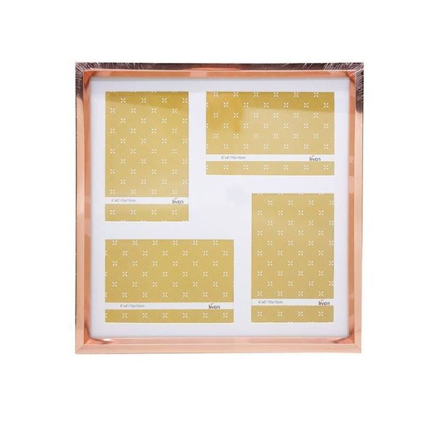 Imagem de Painel Porta Retrato Rose Golden - 4 Fotos
