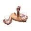 Imagem de Conjunto 2 Xícaras para Café 75ml e Suporte Madeira Coração - Woodart