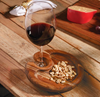 Imagem de Bandeja de Madeira com Taça de Cristal para Vinho 580ml - Woodart