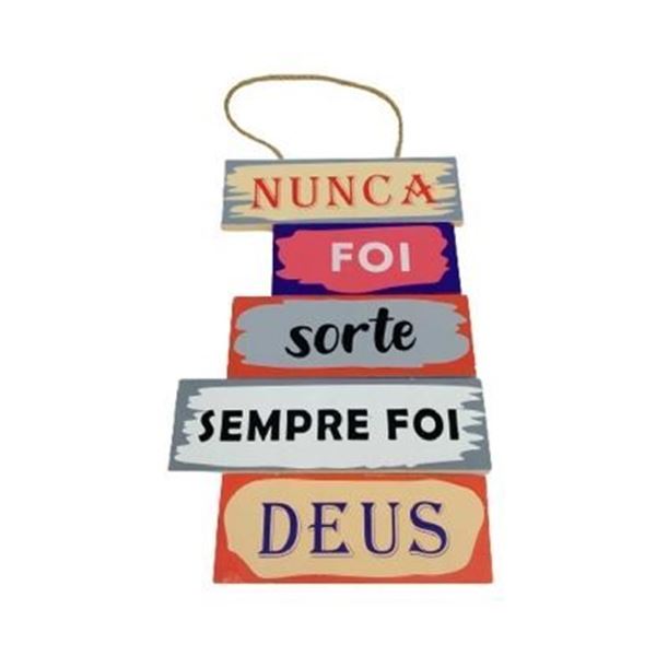 Imagem de Placa Decorativa de Madeira Mensagens - 29 x 18cm