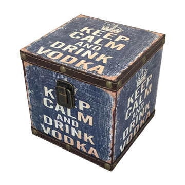 Imagem de Baú Keep Calm and Drink Vodka G - 25 x 25 x 25cm