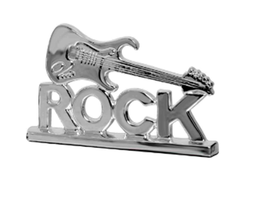 Imagem de Escultura Rock Metalizado - 27cm