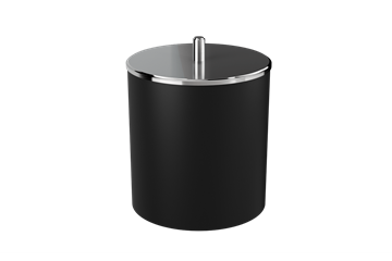 Imagem de Lixeira Preta com Tampa Inox 5,4L - Coza