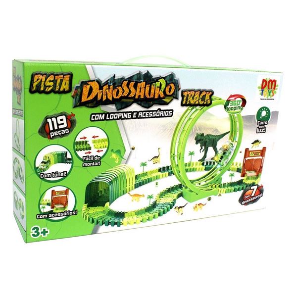 Imagem de Pista Dinossauro Track com Looping 119 Peças - DM Toys