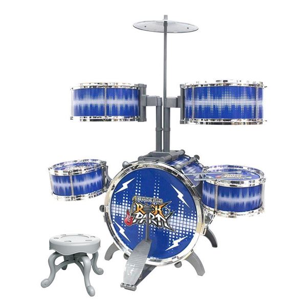 Imagem de Bateria Rock Party Grande Azul - DM Toys