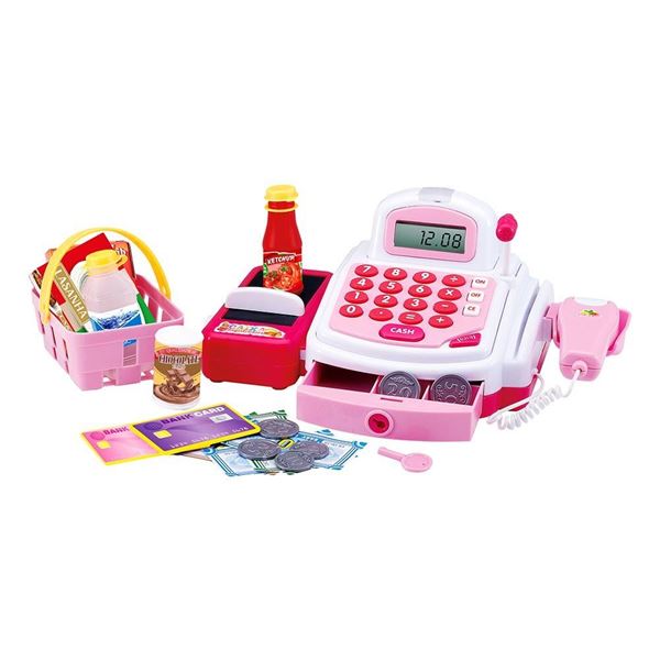 Imagem de Caixa Registradora Hora das Compras Rosa - DM Toys
