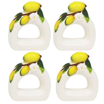 Imagem de Conjunto Anéis para Guardanapos Lemons - 4 Peças - Bon Gourmet