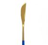 Imagem de Jogo de Facas para Mesa Slim - Azul com Dourado - 6 Peças