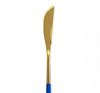 Imagem de Jogo de Facas para Mesa Slim - Azul com Dourado - 6 Peças