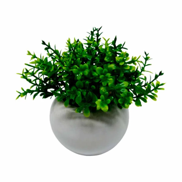 Planta Artificial Mini Vaso Porcelana - 10cm - Button Shop