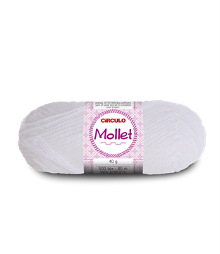 Imagem de Lã Mollet Círculo 40g Nº3/6 - 10 Branco