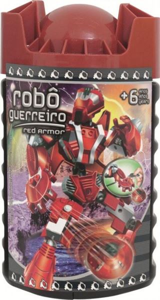 Imagem de Blocos de Montar - Robô Guerreiro Red 59 peças - Xalingo