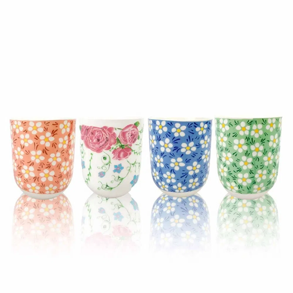 Imagem de Copo de Porcelana Decorado 150ml - Estampas Sortidas