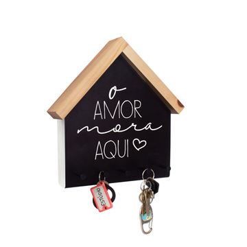 Imagem de Porta Chaves e Cartas O Amor Mora Aqui - Geguton