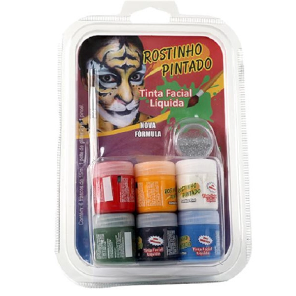 Imagem de Kit Rostinho Pintado -Tinta Facial - 8 Peças