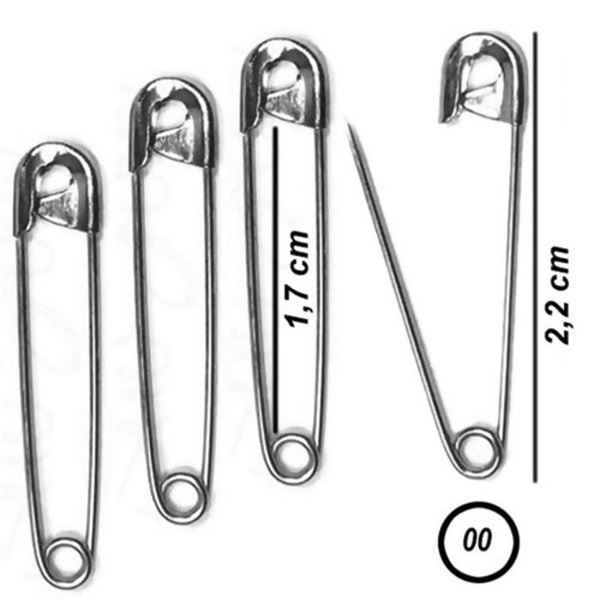Imagem de Alfinete de Segurança 2,2cm Prata - 100 Unidades