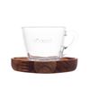 Imagem de Conjunto 6 Xícaras para Café 65ml e Suporte Madeira Coração - Woodart