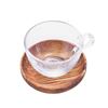 Imagem de Jogo de Xícaras para Chá com Pires de Madeira 190ml - Woodart