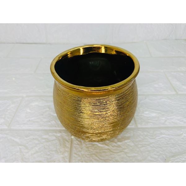 Imagem de Vaso Dourado Cerâmica - 10 x 10,5cm