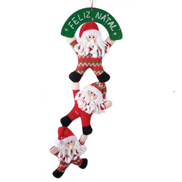 Imagem de Papai Noel Trio Placa Feliz Natal - 60cm