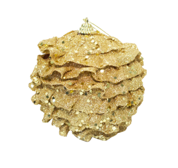 Imagem de Bola de Natal Pinha Dourado 10cm - 3 Unidades