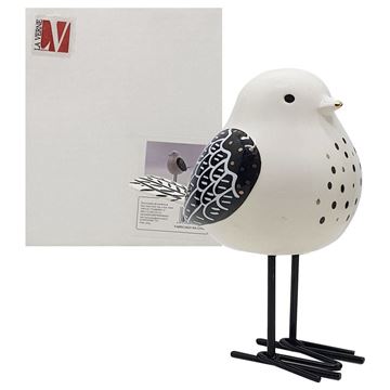 Imagem de Pássaro Branco e Preto com Pé - 19cm