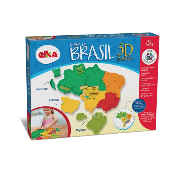 Imagem de Mapa do Brasil 3D - Elka