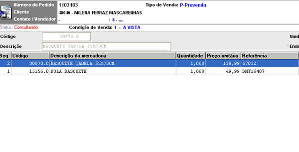 Imagem de Pedido Milena
